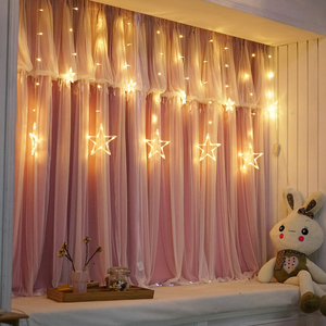 情感美女主播直播间背景布3d立体窗帘墙卧室跳舞唱歌才艺表演壁纸