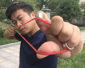 新品304不绣钢无架指环圆皮筋传统弹弓专用护手套魔戒