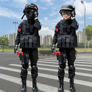 儿童警服特警军人军装衣服男童警察套装特种兵装备全套服装万圣节