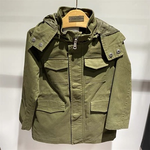 春秋新款辛巴娜娜童装男童军绿夹克中小儿童休闲外套b1bb83216