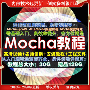Mocha Pro跟踪追踪软件屏幕AE插件中文送视频安装基础技术教程包