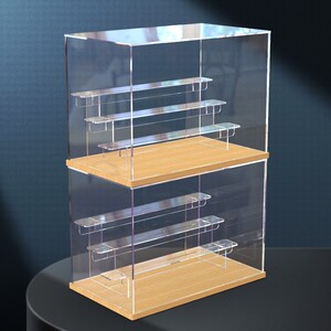 泡泡玛特展示盒盲盒架子收纳手办娃娃乐高模型透明防尘柜亚克力