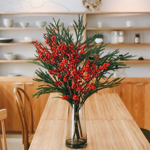 北美冬青进口红果鲜花鲜切枝条果枝鲜切枝过年年宵花礼物盆栽树苗