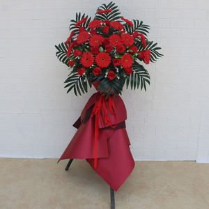 开业花篮装饰花乔迁庆典花店铺花仿真塑料花假花束花篮三脚架拱门