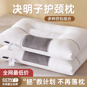 决明子荞麦皮枕头枕芯护颈椎枕助睡眠专用成人家用一对冬季低枕壳