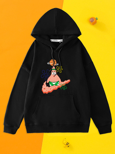 耐克顿欧文5海绵宝宝联名连帽卫衣男童女童中大童冬装加绒派大星