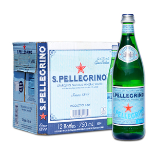 pellecrino圣培露含气天然矿泉水750ml*12瓶整箱装气泡水