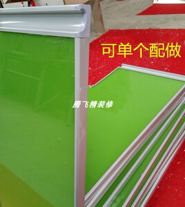 橱柜门定做钢化玻璃厨房晶钢门绿色橱柜门定制门透明玻璃现代简约