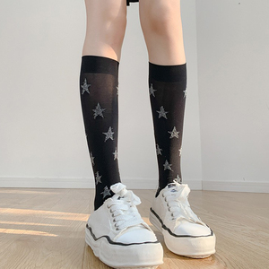 ssweatshop 星星小腿长筒弹力袜子女高筒丝袜显腿细ins潮春夏新品