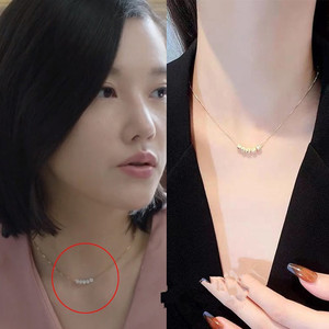 代购override赖猫的狮子倒影杨子姗慕晚晴同款转运珠锁骨链项链女