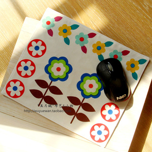 手工布艺原创鼠标垫棉麻清新环保健康无异味苹果联想等电脑鼠标垫