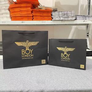 boy黑卡纸袋子 烫金手提袋 大中号服装袋 鞋服购物袋子