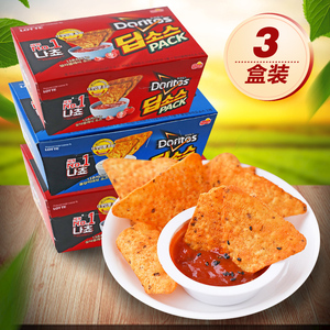 3盒装抖音同款韩国doritos多力多滋蘸酱玉米片番茄酱蒜蓉酱芝士味