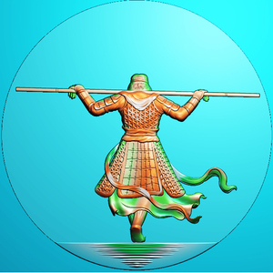 孙悟空至尊宝斗战胜佛精雕图jdp灰度图bmp浮雕图玉雕齐天大圣821