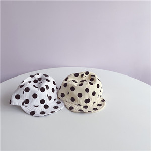 ins新款简约可爱小波点婴幼儿鸭舌帽儿童帽子男女宝宝防晒遮阳帽