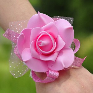 手花环手腕手饰装饰品饰品配饰戴手上手环花表演用手腕花 新娘