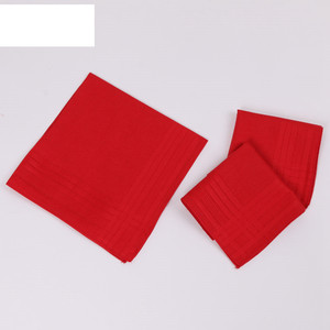 约40cm纯棉单色大红喜帕 缎边手帕 结婚手帕红色手帕大红手帕