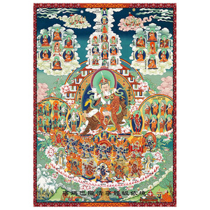 标注版大圆满莲师宁玛巴龙钦宁提皈依境唐卡观塑封修画像学不褪色