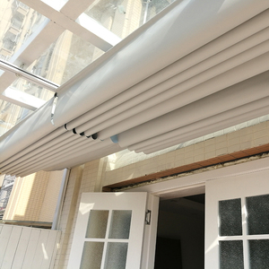 阳光房遮阳顶帘电动天棚帘天窗玻璃房全遮光布隔热语音声控天蓬帘