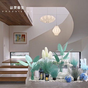 网红绿植造景室内服装店仿真植物景观橱窗装饰场景布置旅人蕉盆景