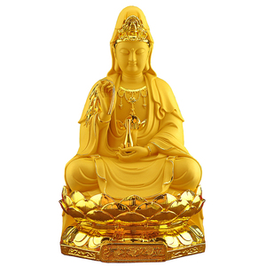 开光观音摆件观世音菩萨佛像供奉居家客厅装饰佛光普照送子保平安