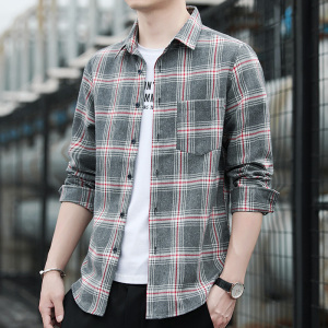 男式花格衬衣