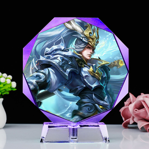 关羽新款上市冰封战神手办模型摆件定制水晶小夜灯韩信街头霸王