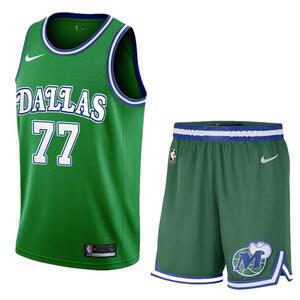 耐克nike75周年nba独行侠队77号东契奇球衣球裤篮球服背心sw套装