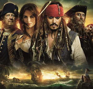 欧式复古加勒比海盗船贴画电影人物墙贴纸网咖酒吧西餐厅背景墙贴