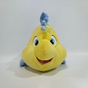 小美人鱼爱丽儿公主ariel 比目鱼小胖flounder公仔毛绒玩具礼物