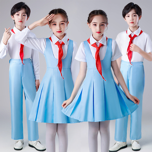 六一冯琳同款女童儿童合唱服装小学生演讲爱国诗歌朗诵比赛演出服