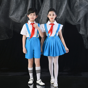 儿童大合唱团演出服装校服小学生红领巾朗诵幼儿园男女主持表演服