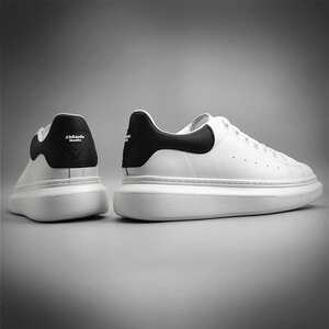 马克华菲麦昆小白鞋男2022春季新款休闲鞋真皮厚底板鞋