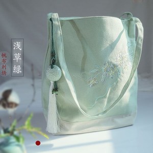 古感少女书包汉服古风刺绣中国风简约双肩布包森系文艺学生汉元素