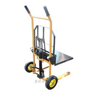 新品液压卸货装卸车神器轻型微型叉车手动升降车两用小型堆高快手