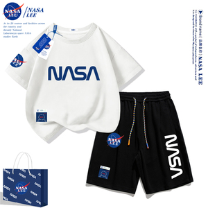 NASA男童夏装套装2024新款夏季男孩潮牌大童运动装儿童开学季衣服