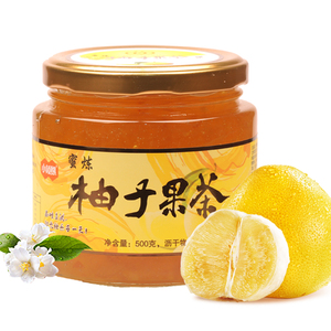 小矮熊 蜂蜜柚子茶500g罐装柚子水果茶泡水饮料 蜜炼果酱饮品