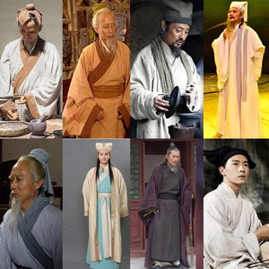 影视古装明代郎中医生李时珍华佗扁鹊同款棉布棉麻演出服