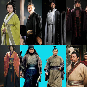 三国演义男女同款影视古装张飞关羽汉服刘备武将夫人棉麻演出衣服