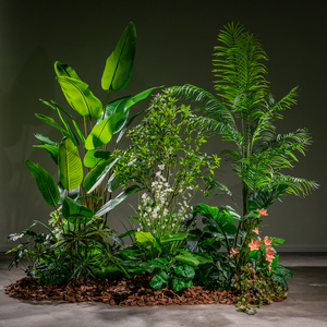 网红组合仿真树绿植假树落地仿生盆栽室内橱窗楼梯下造景景观装饰