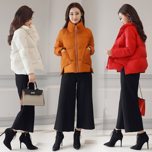 大红色小款棉服女短款冬季2022年新款时尚显瘦棉衣羽绒小棉袄外套