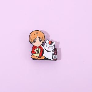 夏目友人帐动漫周边胸针夏目贵志猫咪老师二次元金属徽章别针配饰
