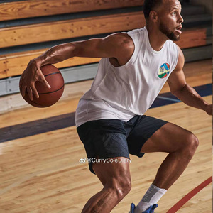 库里currybrand背心t恤篮球训练服勇士队30号圆领速干健身服无袖