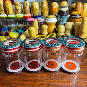 老谭青花罐老谭蝈蝈罐送簧蝈蝈叫罐60有机玻璃鸣虫蝈蝈罐虫具用具