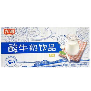 光明酸牛奶饮品 原味190ml*24盒早餐学生甜牛奶饮品 江浙沪皖包邮