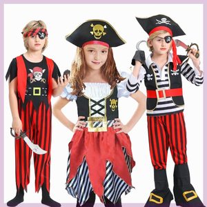 跨境cosplay万圣节儿童海盗服装 加勒比海盗角色扮演装扮套装
