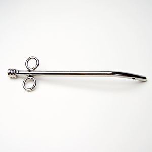 新款 女用导管尿道口刺激自慰器具不锈钢虐阴插棒双圈导尿管玩具