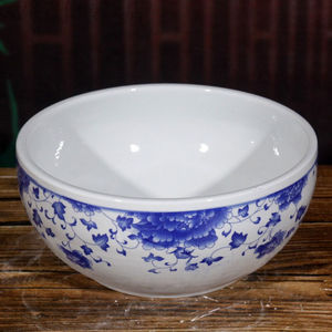 和面盆陶瓷瓷盆厨房用和面陶瓷和面盆加厚老式家用景德镇手工带盖