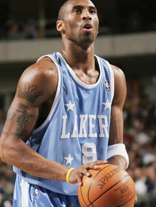 复古四星au球员版04-05赛季湖人队科比8 号男款浅蓝色