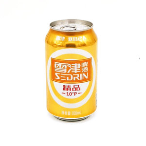 雪津啤酒10度精品易拉罐8罐泡沫箱装包邮